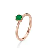 Pierścionek z różowego złota ze szmaragdem AJPZ_014